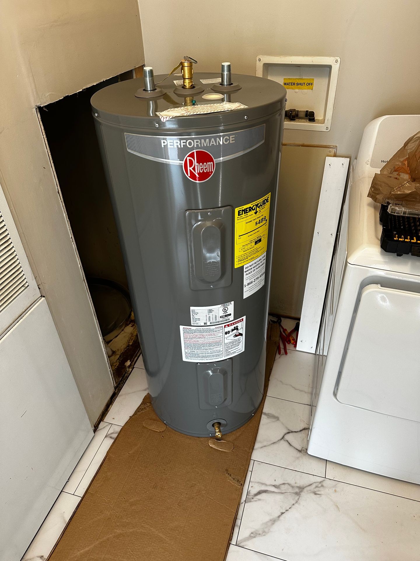 Water heater installation