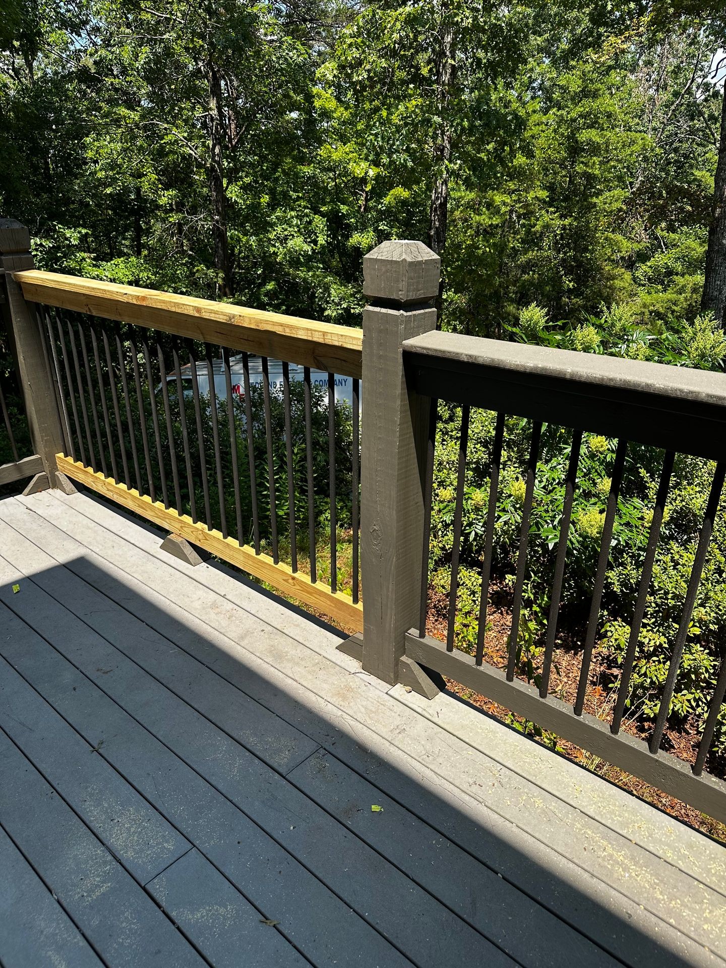 Deck railing installation