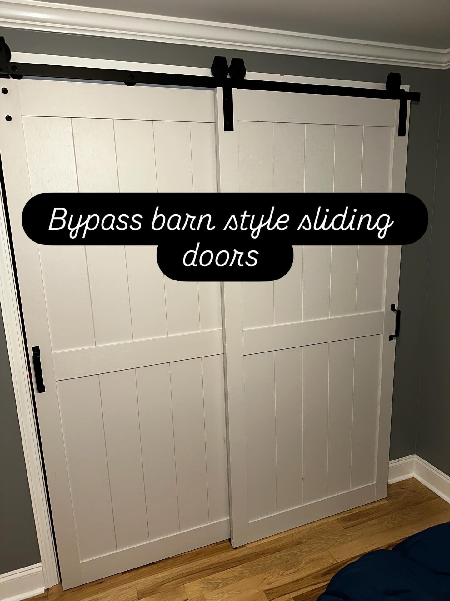 Barn style door installation, closet door installation, doors, 